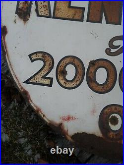 Vintage Kendall Oil Sign, Kendall the 2000 Mile Oil Sign, 36 oil Sign