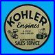 Vintage Kohler Enqines Air Gas Station Service Man Cave Oil Porcelain Sign