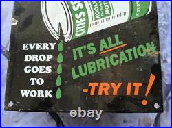 Vintage Koolmotor Motor Lubrication Porcelain Sign 10×9