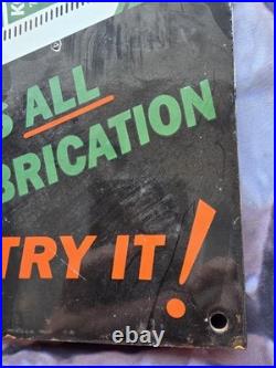 Vintage Koolmotor Motor Lubrication Porcelain Sign 10×9