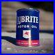 Vintage LUBRITE Motor Oil 1 Quart Metal Can Pegasus Mobiloil Socony Vacuum