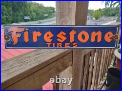 Vintage Large Firestone Tires Auto Advertising Porcelain Service Sign Gas Oil Vintage Large Firestone Tires Auto Advertising Porcelain Service Sign Gas Oil