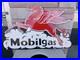 Vintage Large Mobil Mobilgas Pegasus Gasoline Service Station 3FT Porcelain Sign