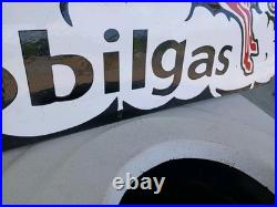 Vintage Large Mobil Mobilgas Pegasus Gasoline Service Station 3FT Porcelain Sign