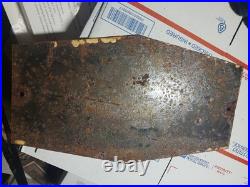 Vintage Large Porcelain Metal Atlantic Gas Oil Pump Plate Advertising Sign