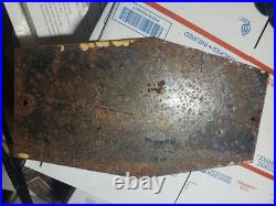 Vintage Large Porcelain Metal Atlantic Gas Oil Pump Plate Advertising Sign