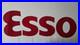 Vintage Letter Red Esso Old Us Gasoline Oil Gas Pump Enamel Porcelain Sign