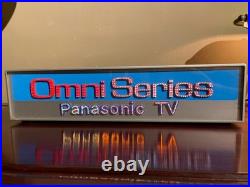 Vintage Lighted Advertising Sign Tv Radio Panasonic Retro Mcm Gas Oil Light X1