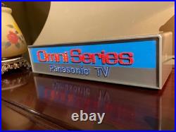 Vintage Lighted Advertising Sign Tv Radio Panasonic Retro Mcm Gas Oil Light X1