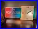 Vintage Lighted Advertising Sign Tv Radio RCA VICTOR Nipper Gas Oil Light X1