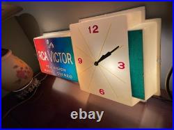 Vintage Lighted Advertising Sign Tv Radio RCA VICTOR Nipper Gas Oil Light X1 Vintage Lighted Advertising Sign Tv Radio RCA VICTOR Nipper Gas Oil Light X1