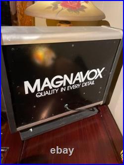 Vintage Lighted Advertising Sign Tv Radio magnavox Retro Mcm Gas Oil Light X1