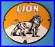 Vintage Lion Gasoline Porcelain Sign Gas Pump Sign