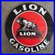 Vintage Lion Red Black Old Us Gasoline Oil Gas Pump Enamel Porcelain Sign