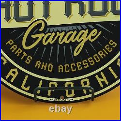 Vintage Los Angeles Hot Rod Since1983 Porcelain Gas Service Station Pump Sign
