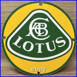 Vintage Lotus Porcelain Dealership Sign Italy Lamborghini Gas Oil Enzo Ferrari