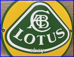 Vintage Lotus Porcelain Dealership Sign Italy Lamborghini Gas Oil Enzo Ferrari