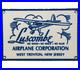 Vintage Luscombe Aircraft Porcelain Sign Dealership Gas Oil Hangar Airplane Corp