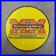 Vintage MM Yellow Moline Old Us Gasoline Oil Gas Pump Enamel Porcelain Sign