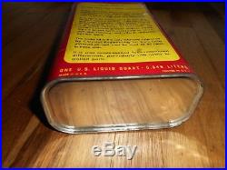Vintage MOPAR SURE GRIP Hypoid Lubricant Oil Advertising Tin Quart Can FULL