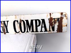 Vintage MOSBACHER ENERGY COMPANY Metal Porcelain Gas Oil Advertising Sign
