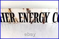 Vintage MOSBACHER ENERGY COMPANY Metal Porcelain Gas Oil Advertising Sign Vintage MOSBACHER ENERGY COMPANY Metal Porcelain Gas Oil Advertising Sign