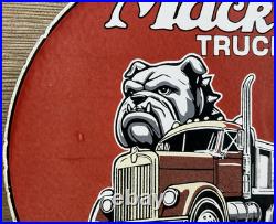 Vintage Mack Trucks Porcelain Dealership Sign Gas Sales Service Oil Bull Dog Vintage Mack Trucks Porcelain Dealership Sign Gas Sales Service Oil Bull Dog