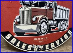 Vintage Mack Trucks Porcelain Dealership Sign Gas Sales Service Oil Bull Dog Vintage Mack Trucks Porcelain Dealership Sign Gas Sales Service Oil Bull Dog