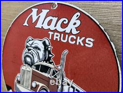 Vintage Mack Trucks Porcelain Dealership Sign Gas Sales Service Oil Bull Dog Vintage Mack Trucks Porcelain Dealership Sign Gas Sales Service Oil Bull Dog