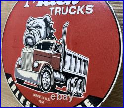 Vintage Mack Trucks Porcelain Dealership Sign Gas Sales Service Oil Bull Dog Vintage Mack Trucks Porcelain Dealership Sign Gas Sales Service Oil Bull Dog