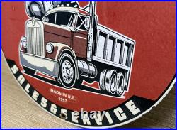 Vintage Mack Trucks Porcelain Dealership Sign Gas Sales Service Oil Bull Dog Vintage Mack Trucks Porcelain Dealership Sign Gas Sales Service Oil Bull Dog