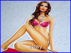 Vintage Mag Tools Gorgeous Woman On Logo 12 Metal Gasoline Oil Advertising Sign Vintage Mag Tools Gorgeous Woman On Logo 12 Metal Gasoline Oil Advertising Sign