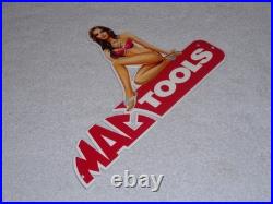 Vintage Mag Tools Gorgeous Woman On Logo 12 Metal Gasoline Oil Advertising Sign Vintage Mag Tools Gorgeous Woman On Logo 12 Metal Gasoline Oil Advertising Sign
