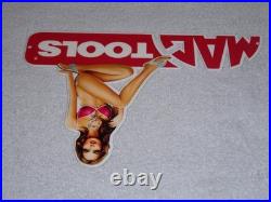 Vintage Mag Tools Gorgeous Woman On Logo 12 Metal Gasoline Oil Advertising Sign Vintage Mag Tools Gorgeous Woman On Logo 12 Metal Gasoline Oil Advertising Sign