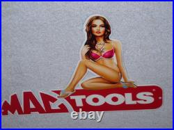 Vintage Mag Tools Gorgeous Woman On Logo 12 Metal Gasoline Oil Advertising Sign Vintage Mag Tools Gorgeous Woman On Logo 12 Metal Gasoline Oil Advertising Sign