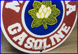 Vintage Magnolia Gasoline Porcelain Sign Gas Station Pump Motor Oil Service Vintage Magnolia Gasoline Porcelain Sign Gas Station Pump Motor Oil Service