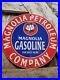 Vintage Magnolia Porcelain Sign Petroleum Oil Gasoline Station Pump Plate Garage