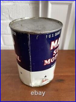 Vintage Marco Super Motor Oil Maritime Oil Company Houston Texas 1 qt Oil Can