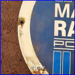 Vintage Martini Racing Porsch Gasoline Oil Gas Pump Enamel Porcelain Sign