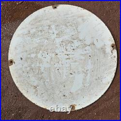 Vintage Martini Racing Porsch Gasoline Oil Gas Pump Enamel Porcelain Sign