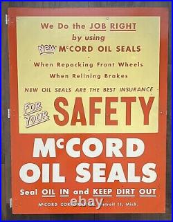 Vintage McCord Automotive Oil Seals Advertising Gas Station Cabinet Metal Vintage McCord Automotive Oil Seals Advertising Gas Station Cabinet Metal