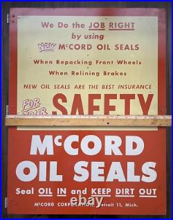 Vintage McCord Automotive Oil Seals Advertising Gas Station Cabinet Metal Vintage McCord Automotive Oil Seals Advertising Gas Station Cabinet Metal