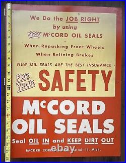 Vintage McCord Automotive Oil Seals Advertising Gas Station Cabinet Metal Vintage McCord Automotive Oil Seals Advertising Gas Station Cabinet Metal