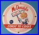 Vintage Mcdonalds Porcelain Coca Cola Gas Restaurant Service Station Sign