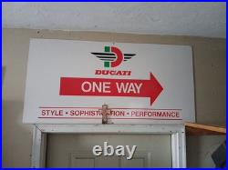 Vintage Metal Ducati Sign