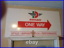 Vintage Metal Ducati Sign