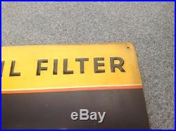 Vintage Metal Sign AC Oil Filter Embossed 4-32 Older Logo Gas Oil Non Porcelain
