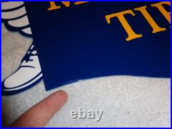 Vintage Michelin Tires Bibendum Man 20 Porcelain Metal Gasoline Oil Flange Sign