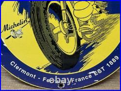 Vintage Michelin Tires Porcelain Sign Gasoline Service Station Pump Plate