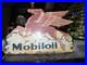 Vintage Mobil 8 Porcelain Sign Old Gas Pump Plate Oil Service Station Pegasus